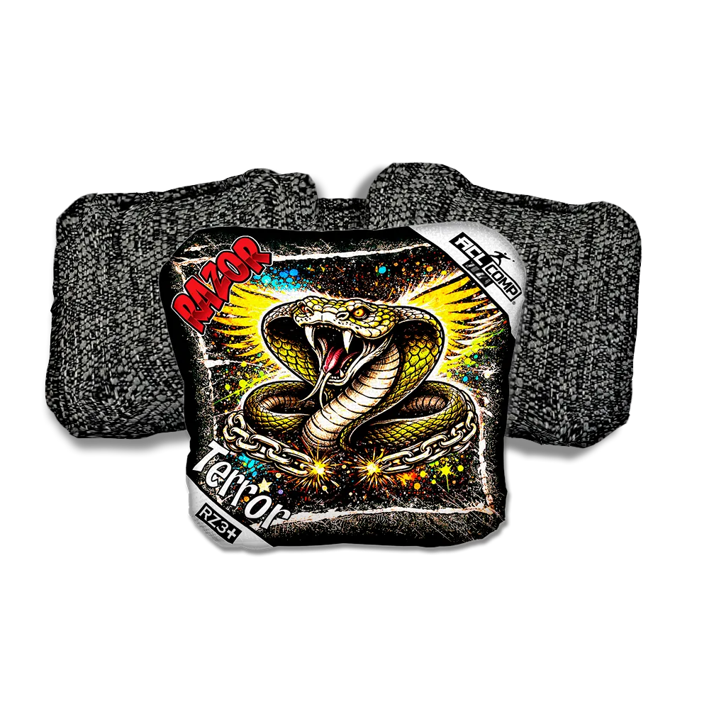 Terror COMP Cobra RT Black Back Cornhole Bags