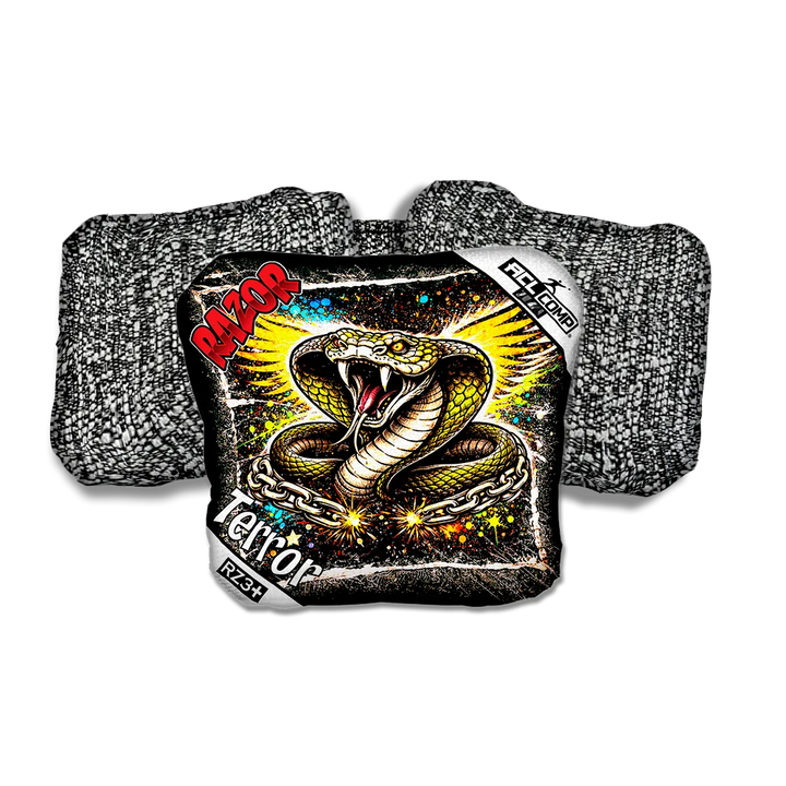 Terror COMP Cobra RT Salt Pepper Back Cornhole Bags