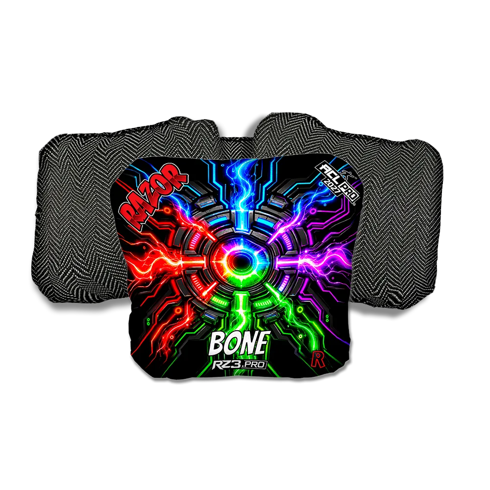 Bone PRO Connected Black Back Cornhole Bags