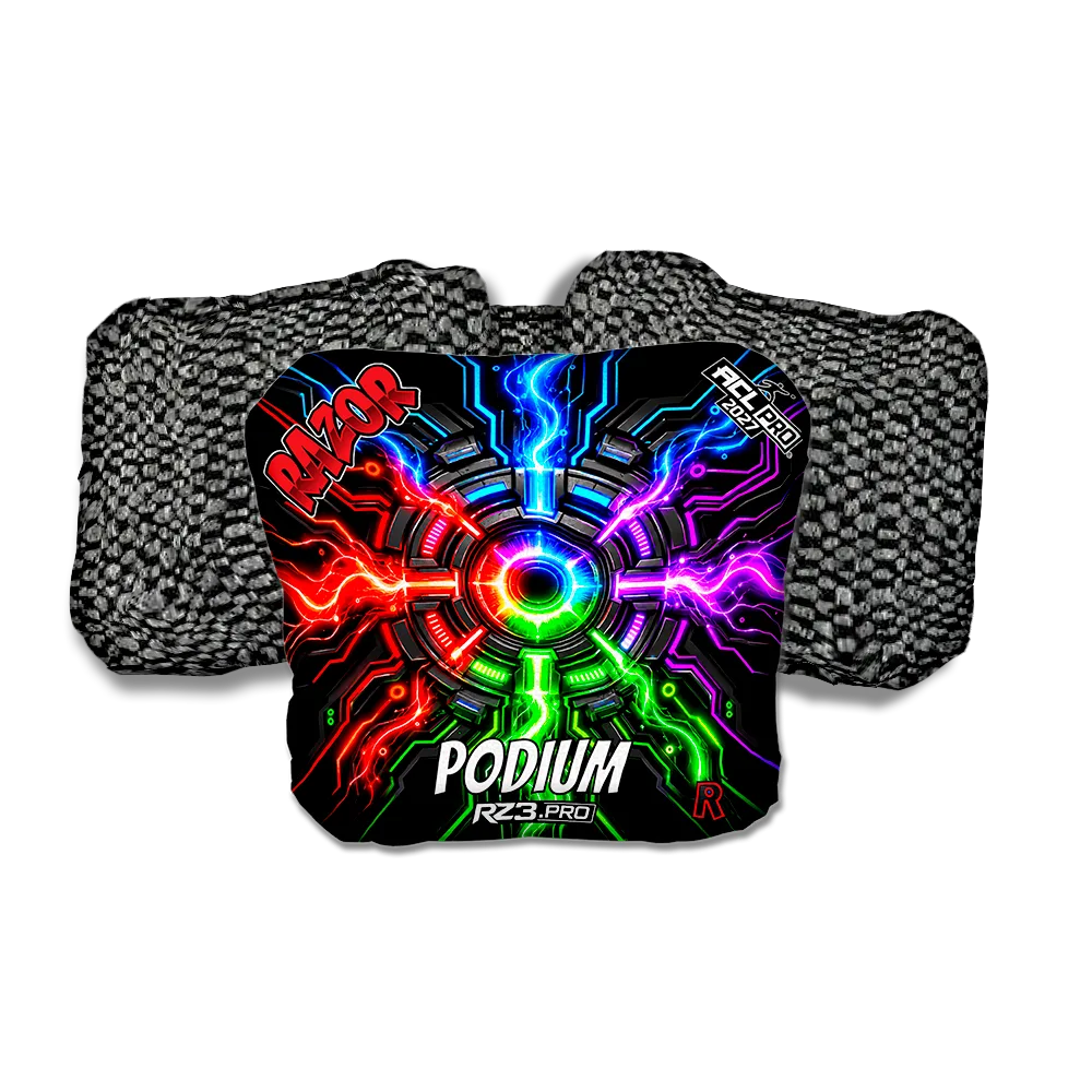 Podium PRO Connected Black Back Cornhole Bags