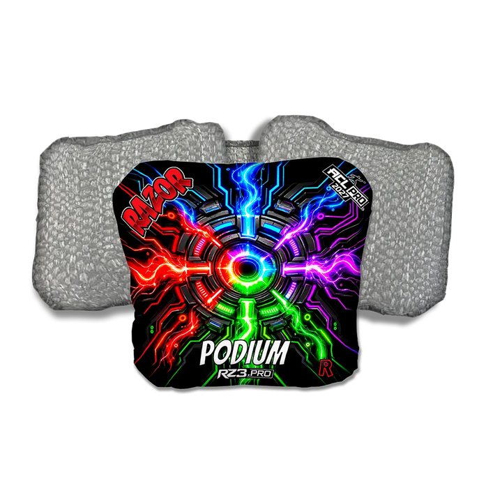 Podium PRO Connected Silver Back Cornhole Bags