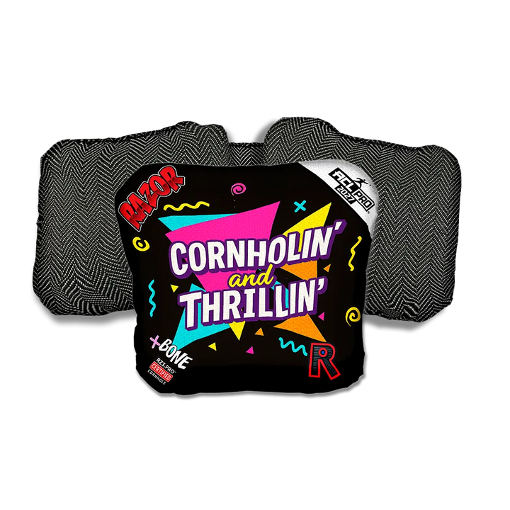 Bone PRO Cornholin Black Back Cornhole Bags