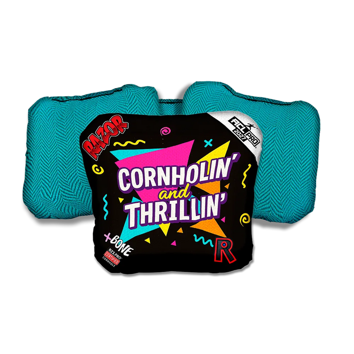Bone PRO Cornholin Teal Back Cornhole Bags