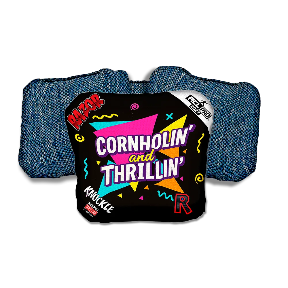 Knuckle PRO Cornholin Blue Back Cornhole Bags