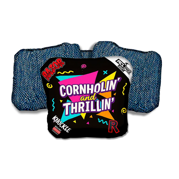 Knuckle PRO Cornholin Blue Back Cornhole Bags