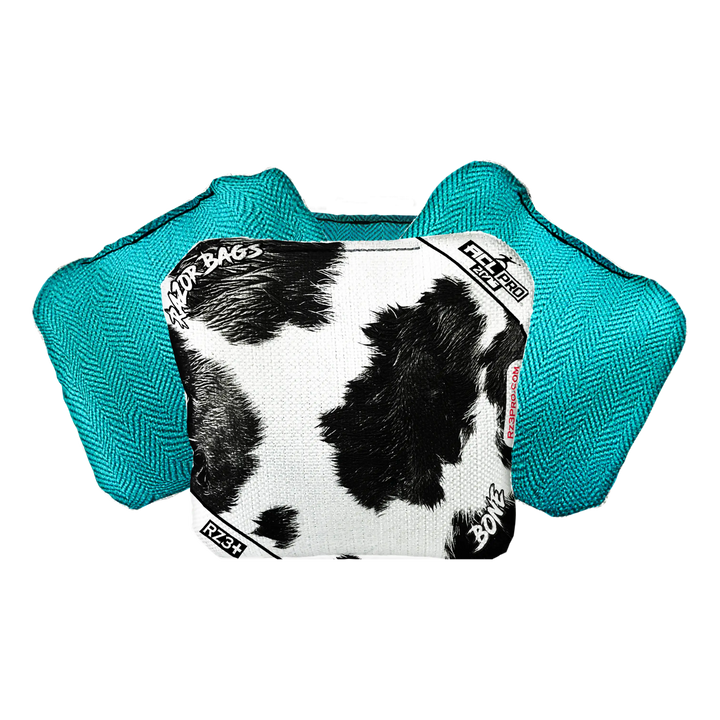 Bone | Cow Print | ACL PRO Razor Cornhole Bags