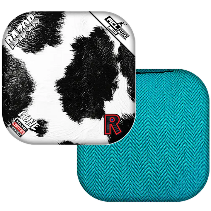 Bone | Cow Print | ACL PRO Razor Cornhole Bags
