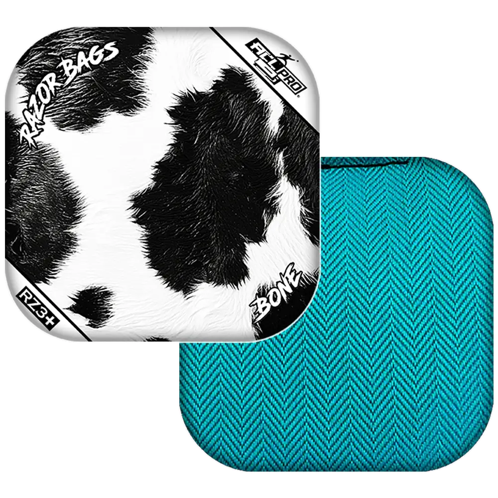 Bone | Cow Print | ACL PRO Razor Cornhole Bags