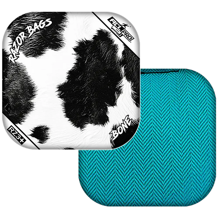 Bone | Cow Print | ACL PRO Razor Cornhole Bags