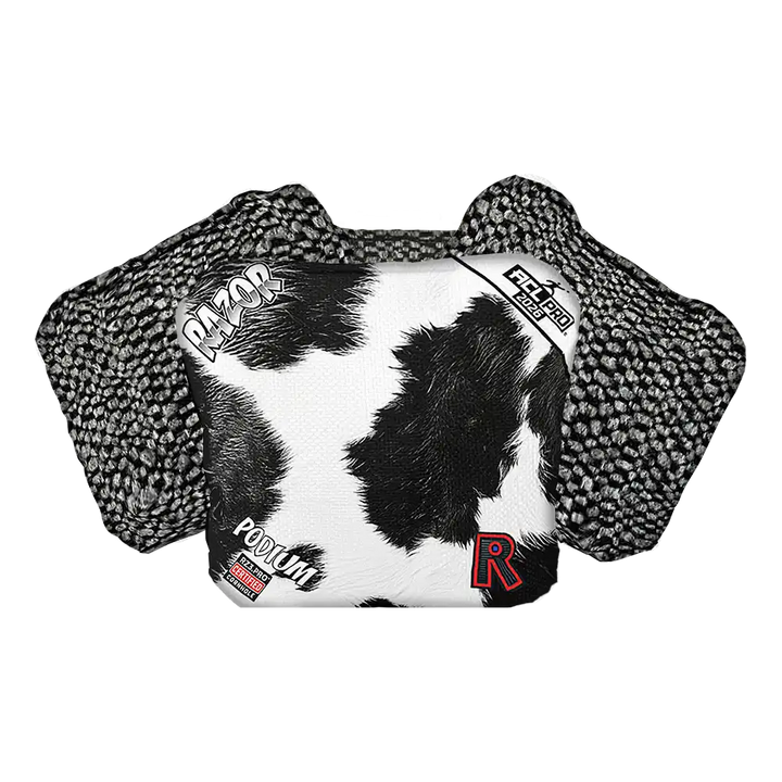 Podium | Cow Print | ACL PRO Razor Cornhole Bags