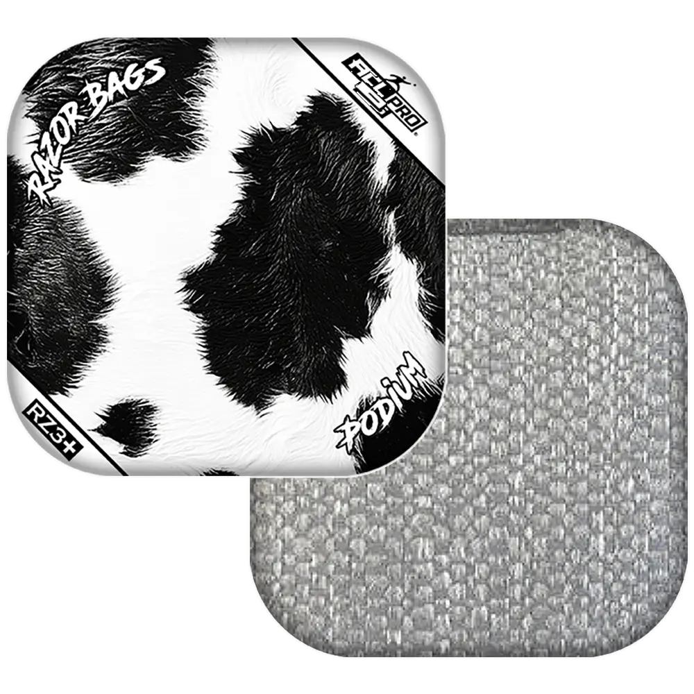 Podium | Cow Print | ACL PRO Razor Cornhole Bags