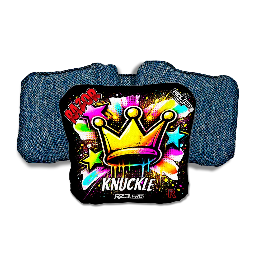 Knuckle PRO Crown SP Blue Back Cornhole Bags