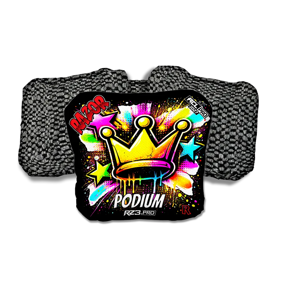 Podium PRO Crown SP Black Back Cornhole Bags