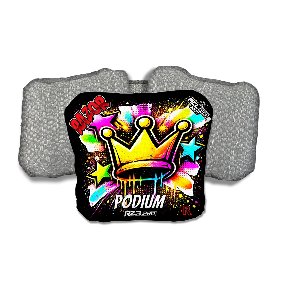 Podium PRO Crown SP Silver Back Cornhole Bags