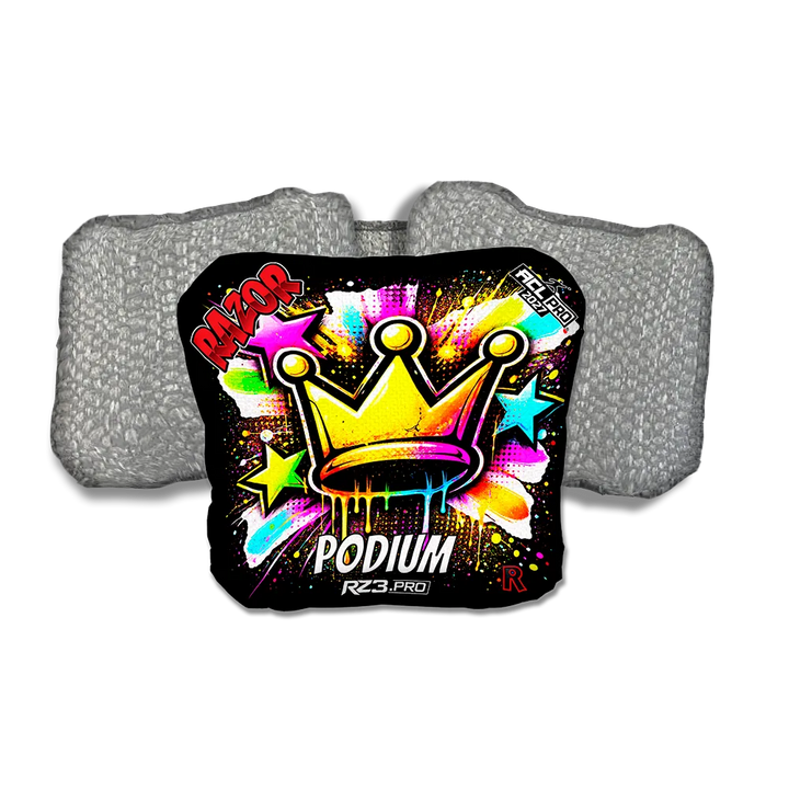 Podium PRO Crown SP Silver Back Cornhole Bags