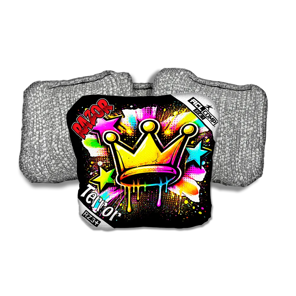 Terror COMP Crown SP Silver Back Cornhole Bags