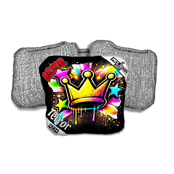 Terror COMP Crown SP Silver Back Cornhole Bags
