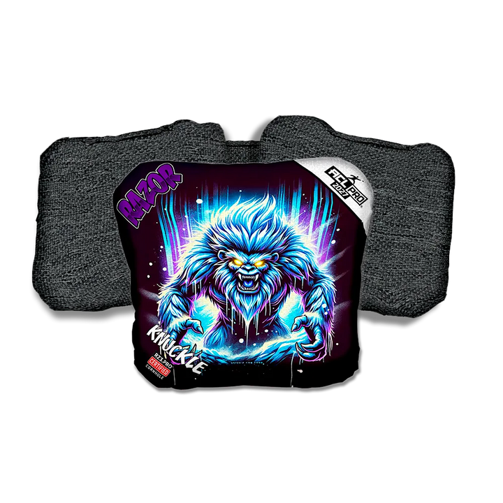 Knuckle PRO Cryo Rage Purple Series Black Back Cornhole Bags