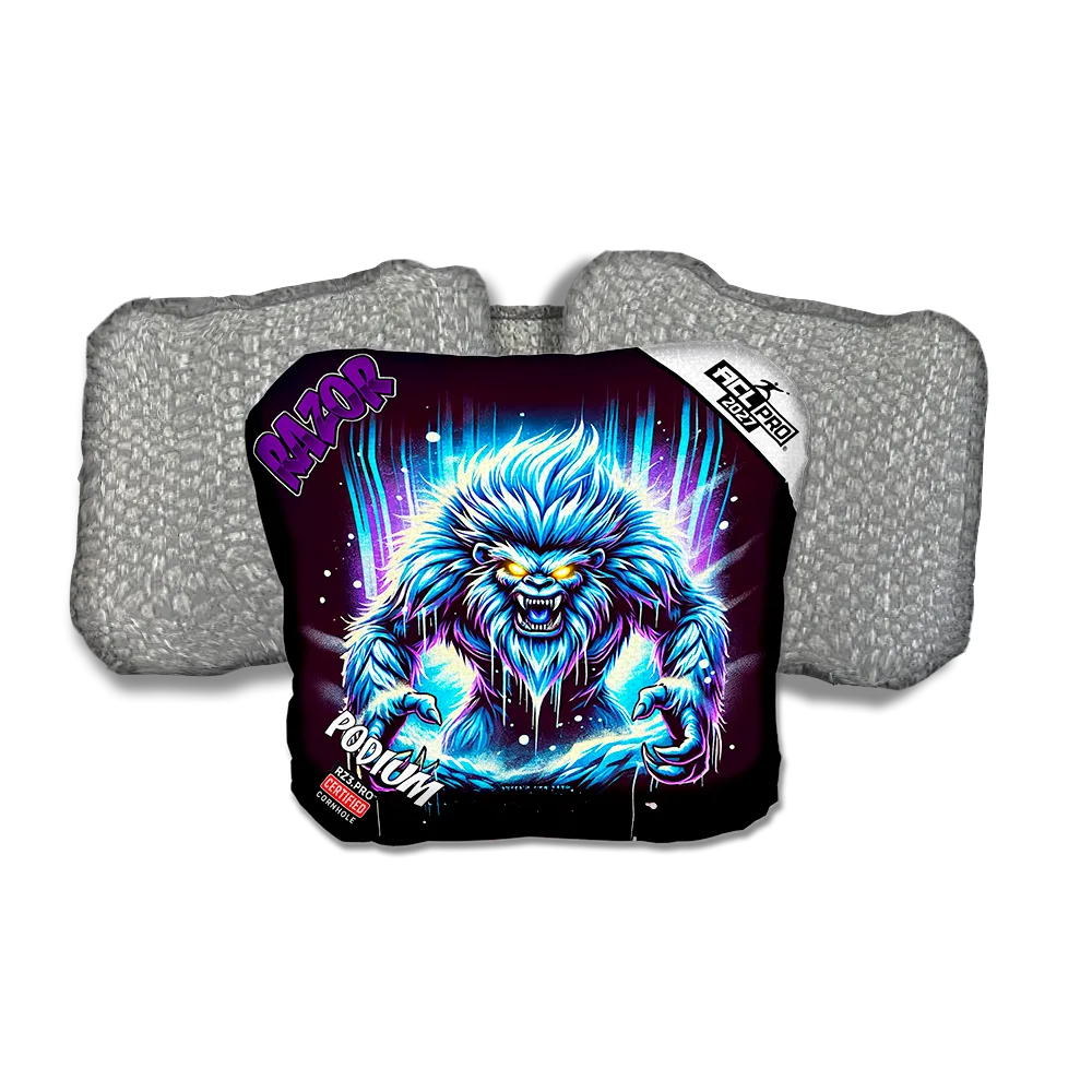 Podium PRO Cryo Rage Purple Series Silver Back Cornhole Bags