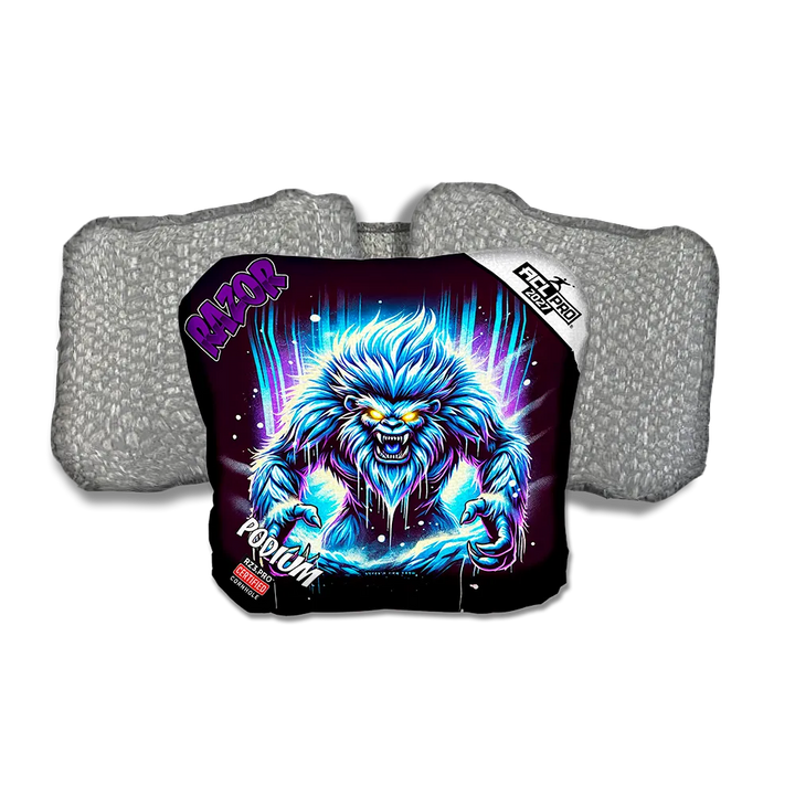 Podium PRO Cryo Rage Purple Series Silver Back Cornhole Bags