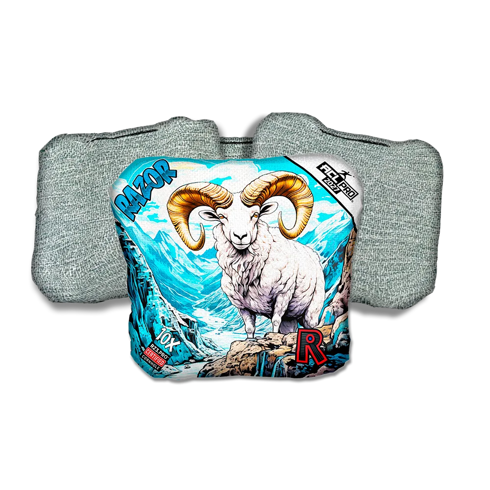 10 X PRO Alaskan Dall Sheep Light Back Cornhole Bags