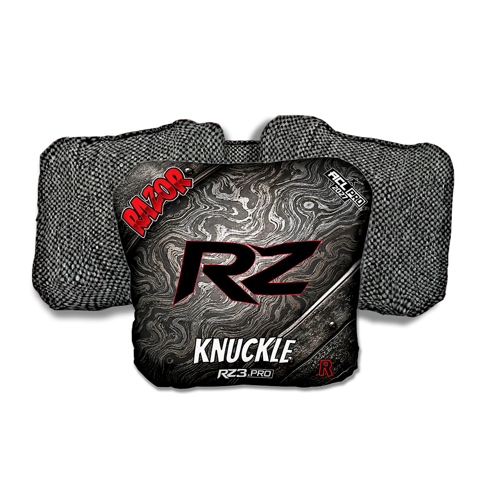 Knuckle PRO Damascus RZ Gray Back Cornhole Bags