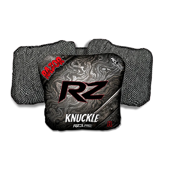 Knuckle PRO Damascus RZ Gray Back Cornhole Bags