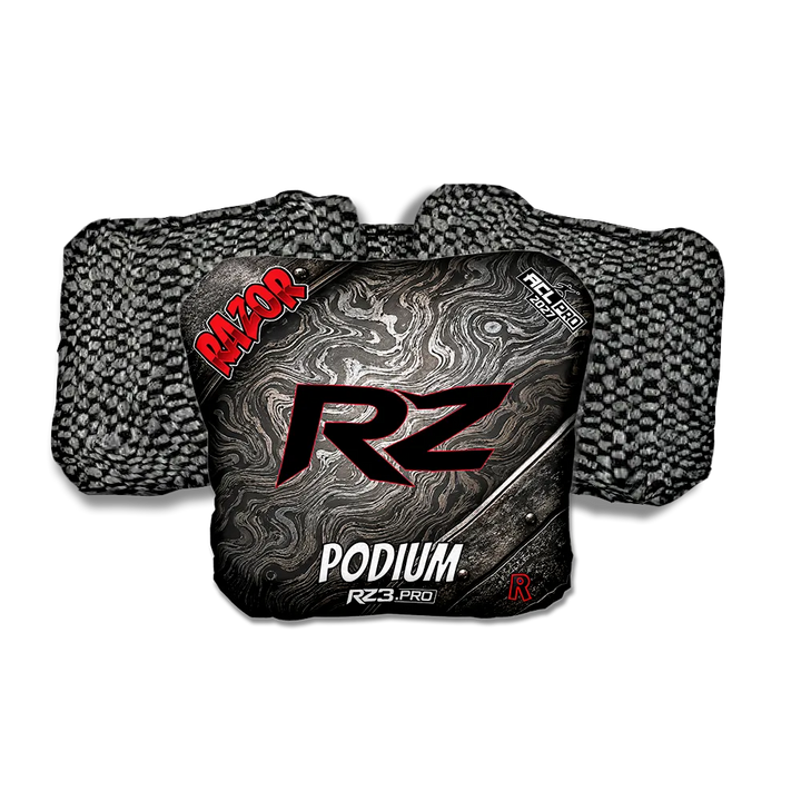 Podium PRO Damascus RZ Black Back Cornhole Bags