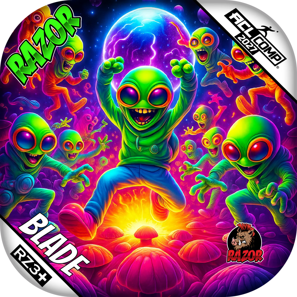 ACL Comp Cornhole Bags 9/1 | Razor Blade Series Alien Dance Party