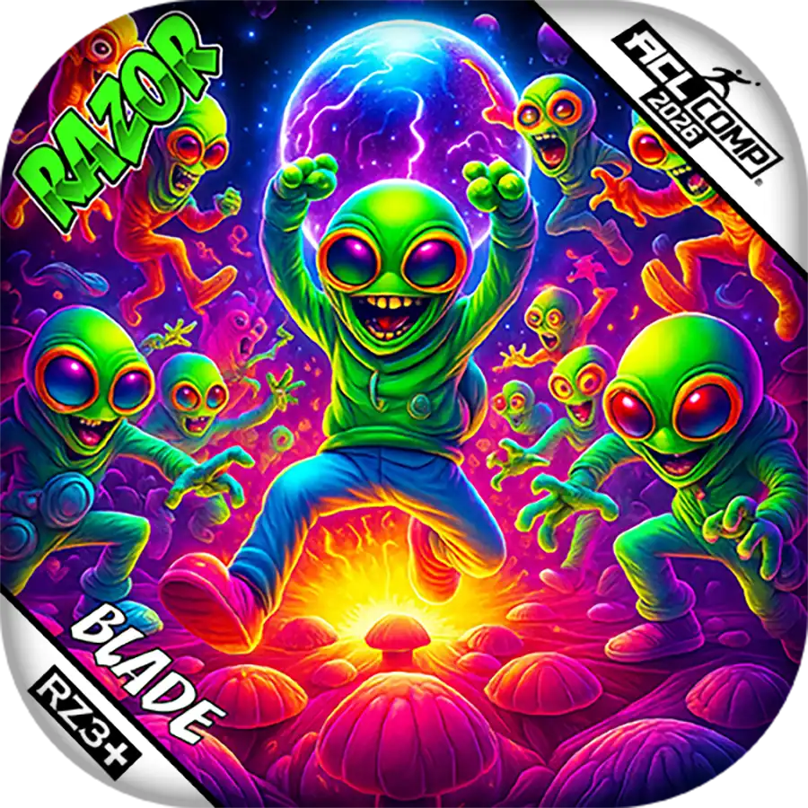 ACL Comp Cornhole Bags 9/1 | Razor Blade Series Alien Dance Party