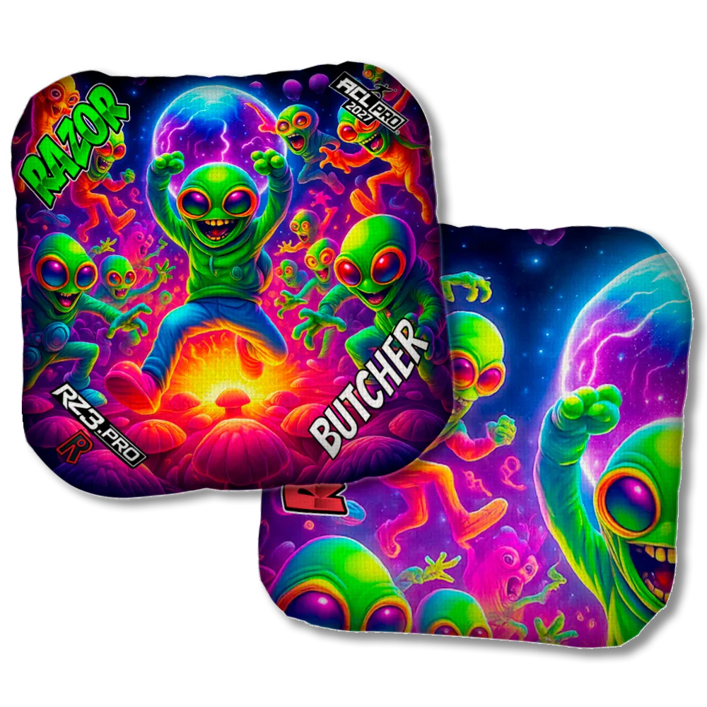 Butcher PRO Alien Dance Party ACL PRO Razor Cornhole Bags Product View