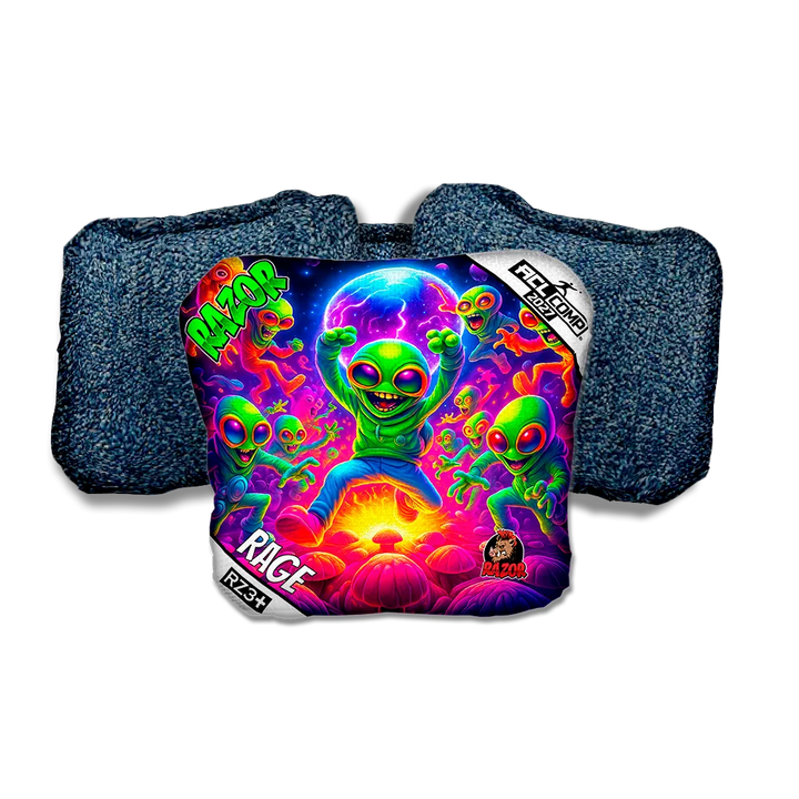 Rage COMP Alien Dance Party Blue Back Cornhole Bags