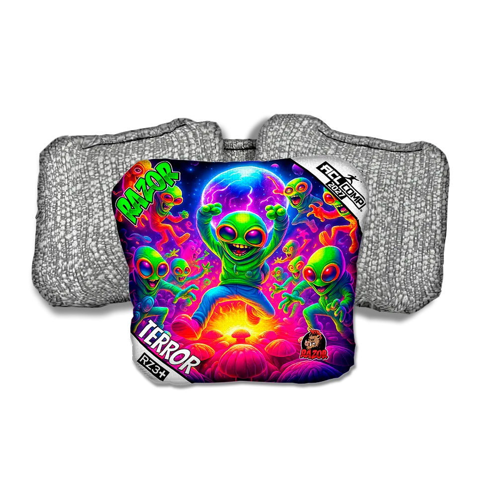 Terror COMP Alien Dance Party Silver Back Cornhole Bags