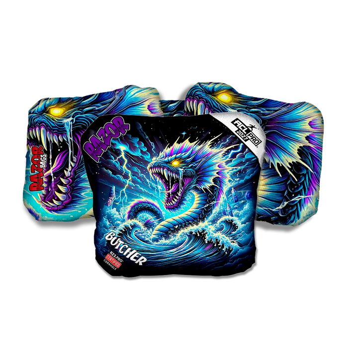 Butcher PRO Dark Current Purple Series Cornhole Bags