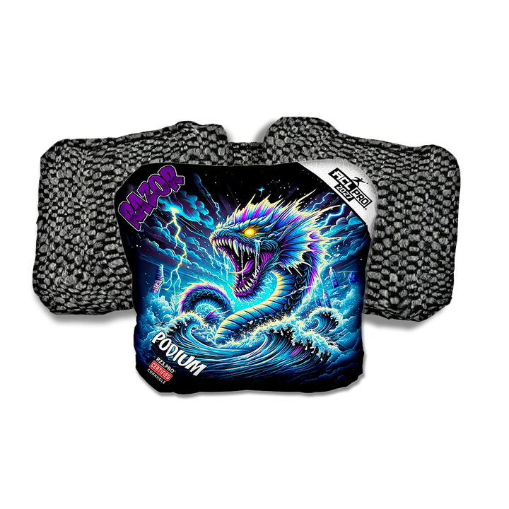 Podium PRO Dark Current Purple Series Black Back Cornhole Bags