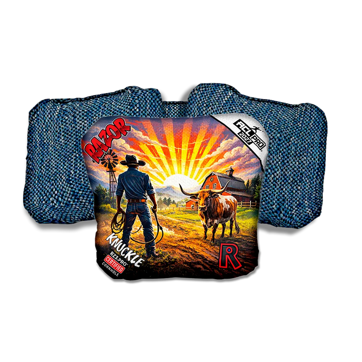 Knuckle PRO Daybreak Blue Back Cornhole Bags