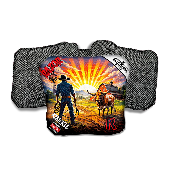 Knuckle PRO Daybreak Gray Back Cornhole Bags