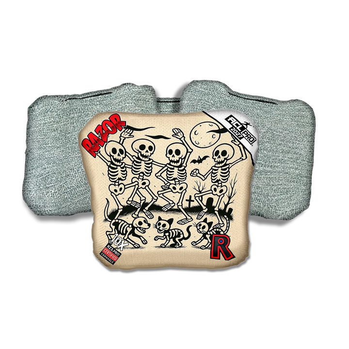10 X PRO Dem Bones Light Back Cornhole Bags