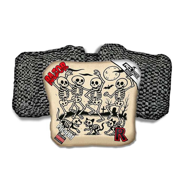 Podium PRO Dem Bones Black Back Cornhole Bags