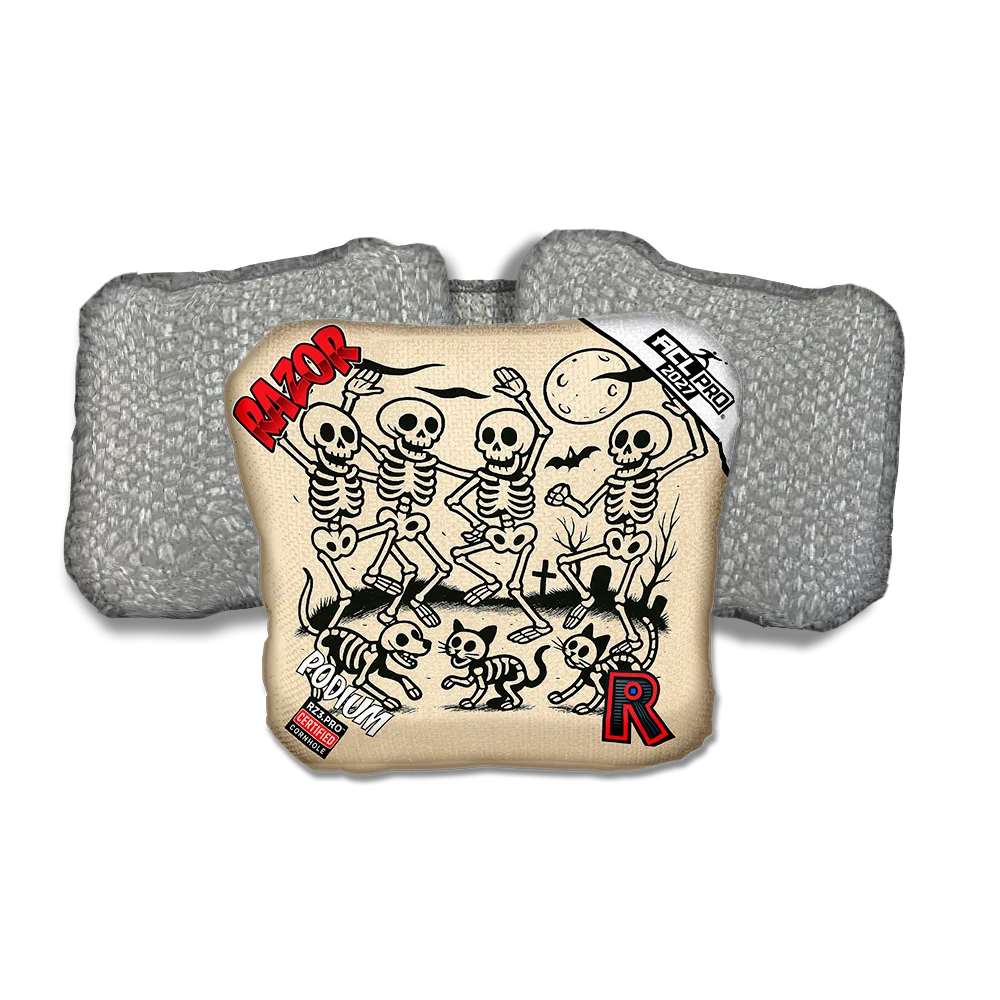 Podium PRO Dem Bones Silver Back Cornhole Bags