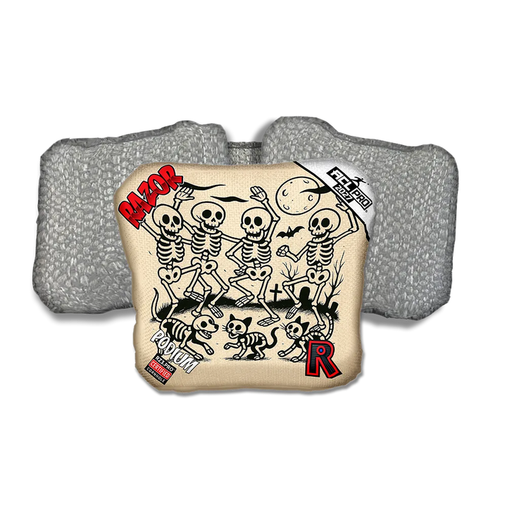 Podium PRO Dem Bones Silver Back Cornhole Bags