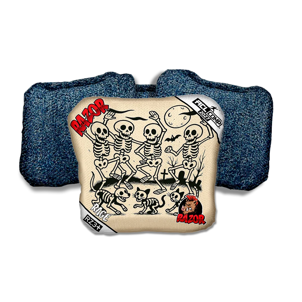 Rage COMP Dem Bones Blue Back Cornhole Bags