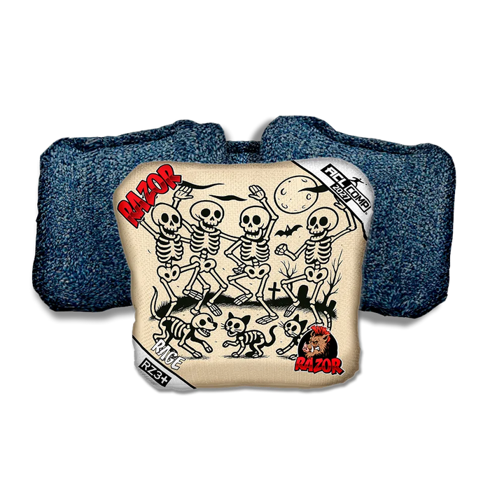 Rage COMP Dem Bones Blue Back Cornhole Bags