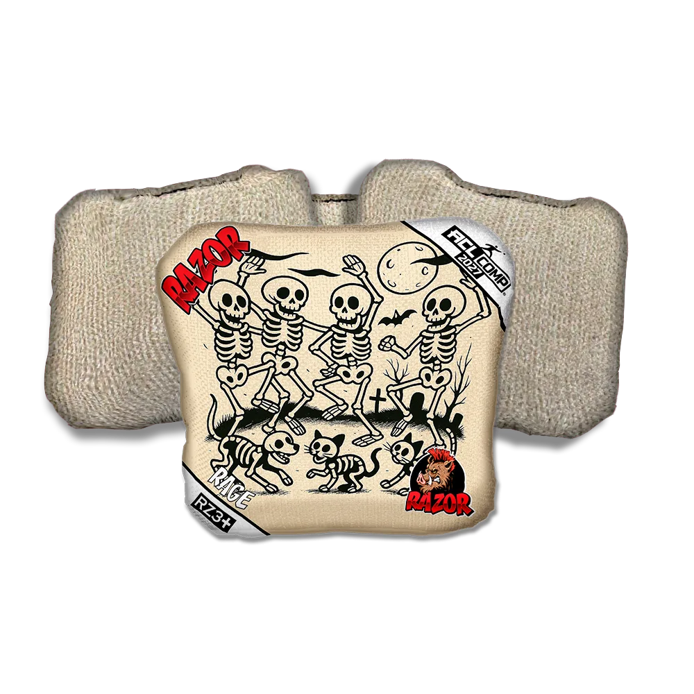 Rage COMP Dem Bones Tan Back Cornhole Bags