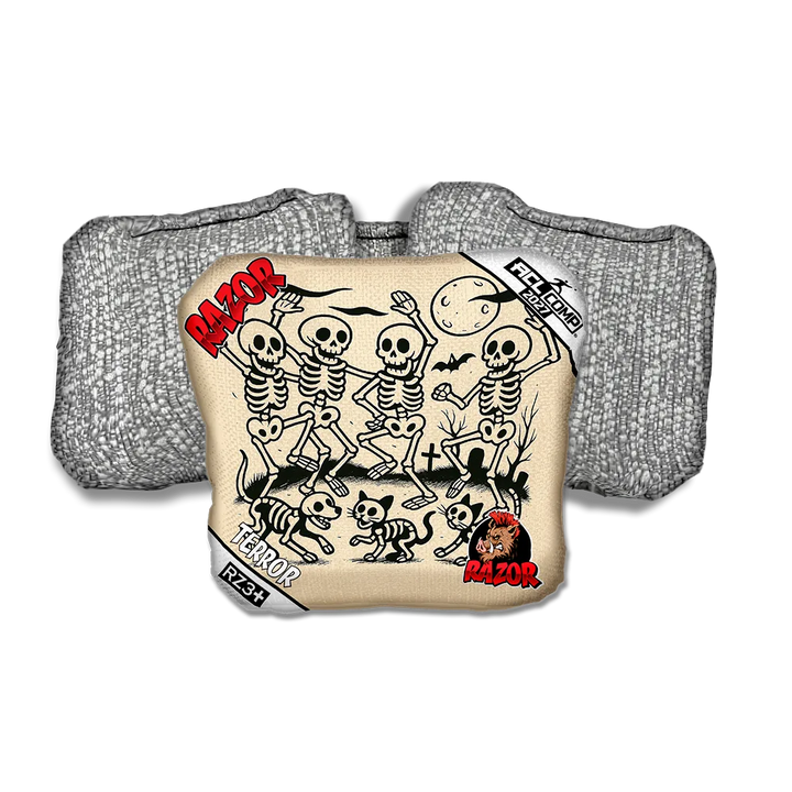 Terror COMP Dem Bones Silver Back Cornhole Bags