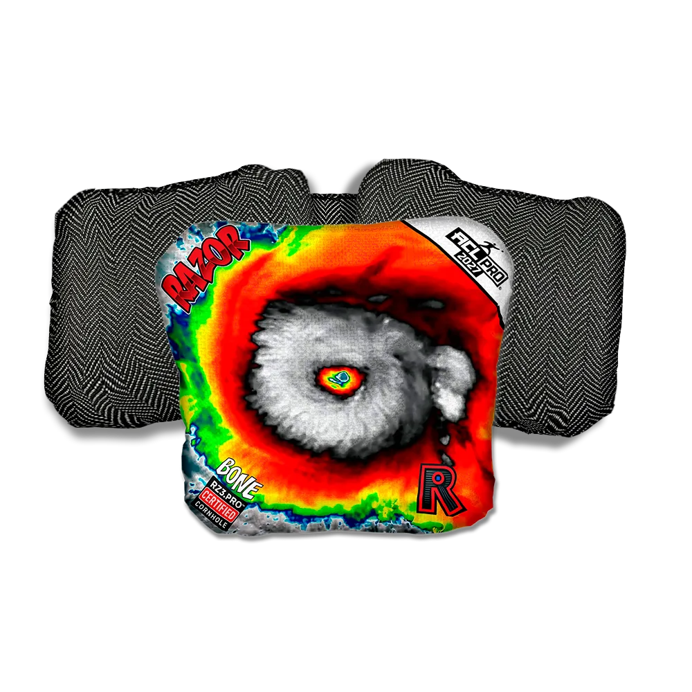 Bone PRO Down Burst Black Back Cornhole Bags