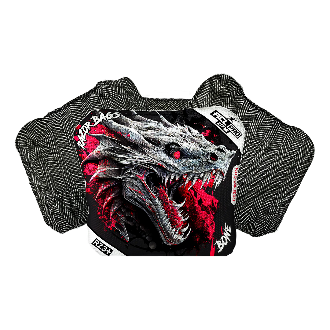 Bone | Dragon Black Series | ACL PRO Razor Cornhole Bags