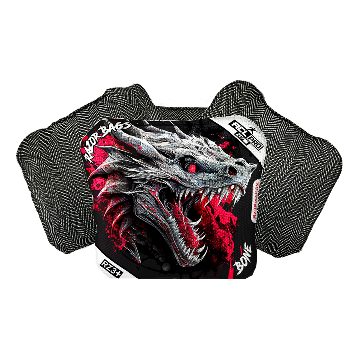 Bone | Dragon Black Series | ACL PRO Razor Cornhole Bags