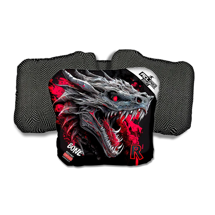 Bone PRO Dragon Black Series Black Back Cornhole Bags