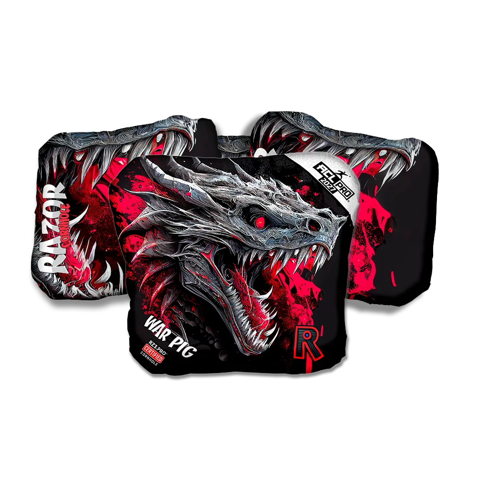 War Pig PRO Dragon Black Series Cornhole Bags